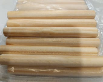 3 5/8" long and 3/16" round wood dowel pins