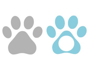 Paw svg Dog Paw Svg Cat Paw Svg Animal Paw svg Paw print svg monogram svg cutting file for Cricut Explore Silhouette Cameo dxf files svg