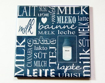 Milk Magnet, Milk fridge magnet, Fridge magnet, magnet, Locker Magnet, Kitchen Magnet, Blue (5330)