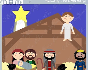 The Nativity / First Christmas Digital Clipart