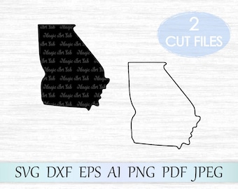 Georgia state svg, Georgia silhouette svg, Georgia vector, Georgia clipart, GA svg file, Georgia cricut svg, Georgia cut file, Georgia svg