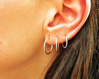 Sterling Silver Hoop Earrings - Silver Hoop Earrings - Tiny Hoop Earrings - Hoop Earrings - Small Hoop Earring - Silver Hoop Tiny,002H