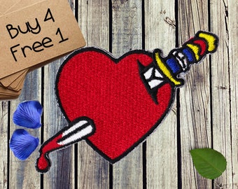 Dagger Patches Knife Patches Iron On Patch Sew On Patch Grunge Patches Jean Patches