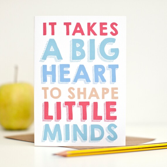 teacher thank you card end of term card teacher gift