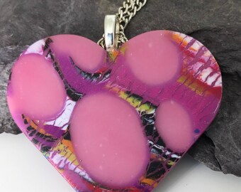 Polymer Clay Heart Pendant