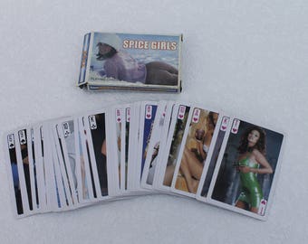 Naked playing cards, spice girls, Erotic games, nude girls tits, old retro rustic, Pocket cards, Poker cards, sex cards free shipping
