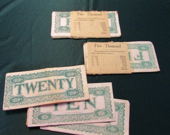 Rare Vintage SS Adams Co. Play Money Sets