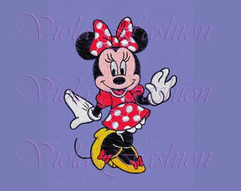 Minnie Mouse embroidery design 4x4 5x7 pes hus jef vp3 xxx vip exp dst