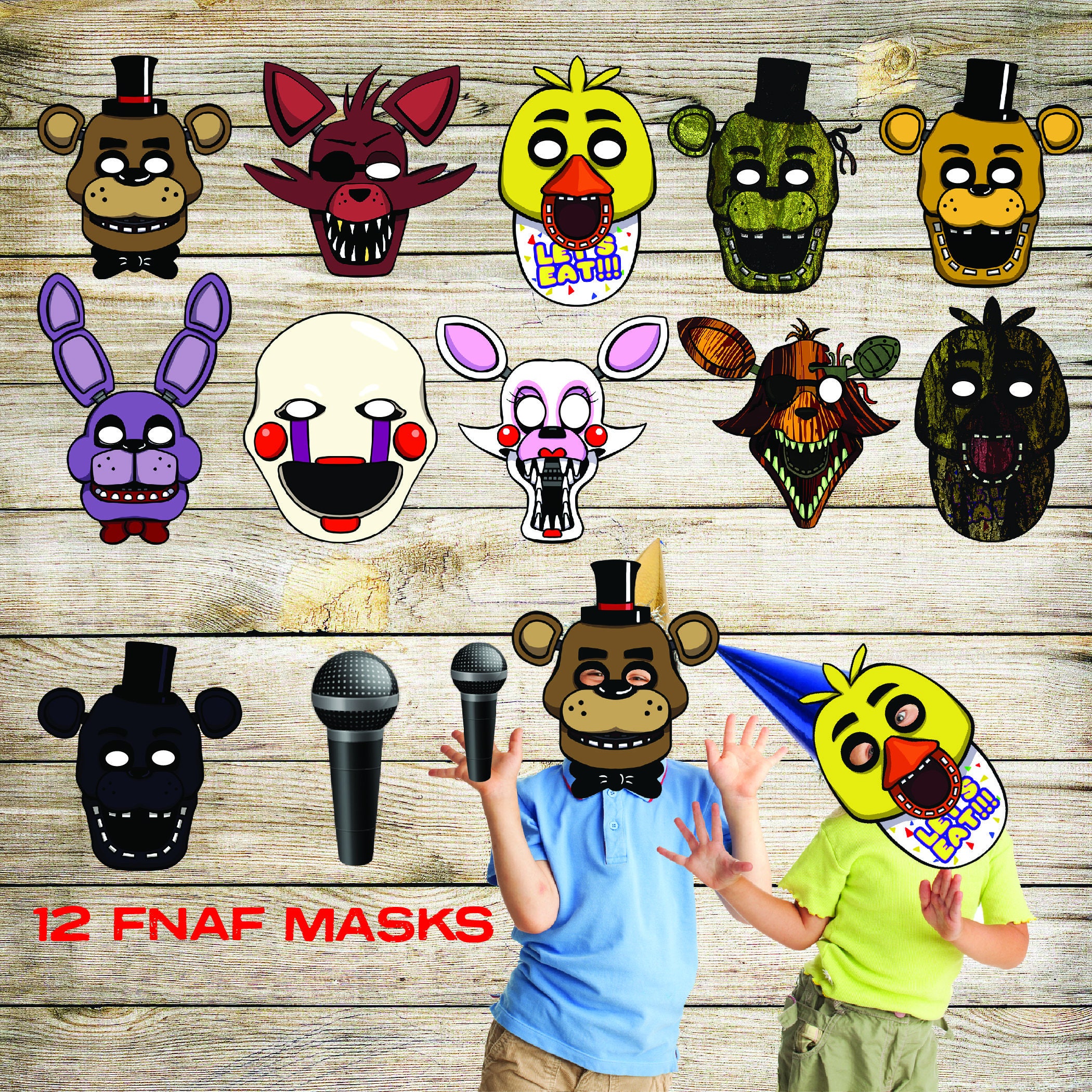FNAF masks FNAF photo booth Five Nights at Freddy's