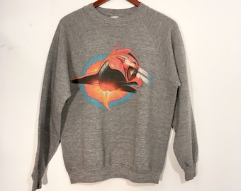 Vintage 80's ZZ Top Afterburner Tour Sweatshirt Crewneck Shirt Medium Large