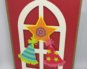 One Christmas card with Filipino Parol, this is a A2 size card.