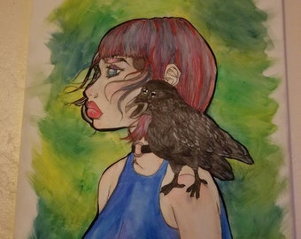 Three Eyed Crow painting