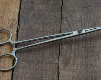 10" Curved Soviet Surgical Forceps Clamps Ussr Locking Stainless Steel Pliers
