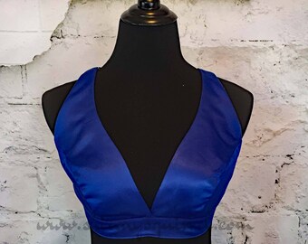 The boobieloon a tribal and fusion bra top in royal blue