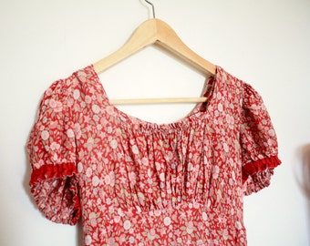 Red Floral Summer Dress