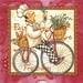 6 Decoupage Paper Napkins Chef at bike 33x33 cm. 13"x13" 6 pcs