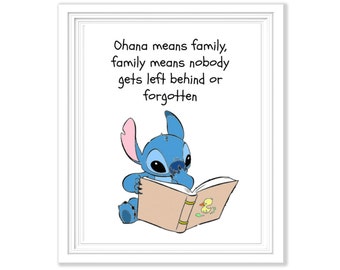 Lilo and Stitch 'Ohana' Printable - 8x10 Digital File