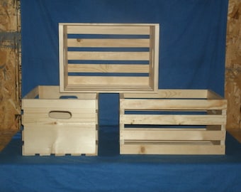 Rustic 18” wooden storage crate,wood crate, wooden box, wooden crate, storage crate, UNFINISHED