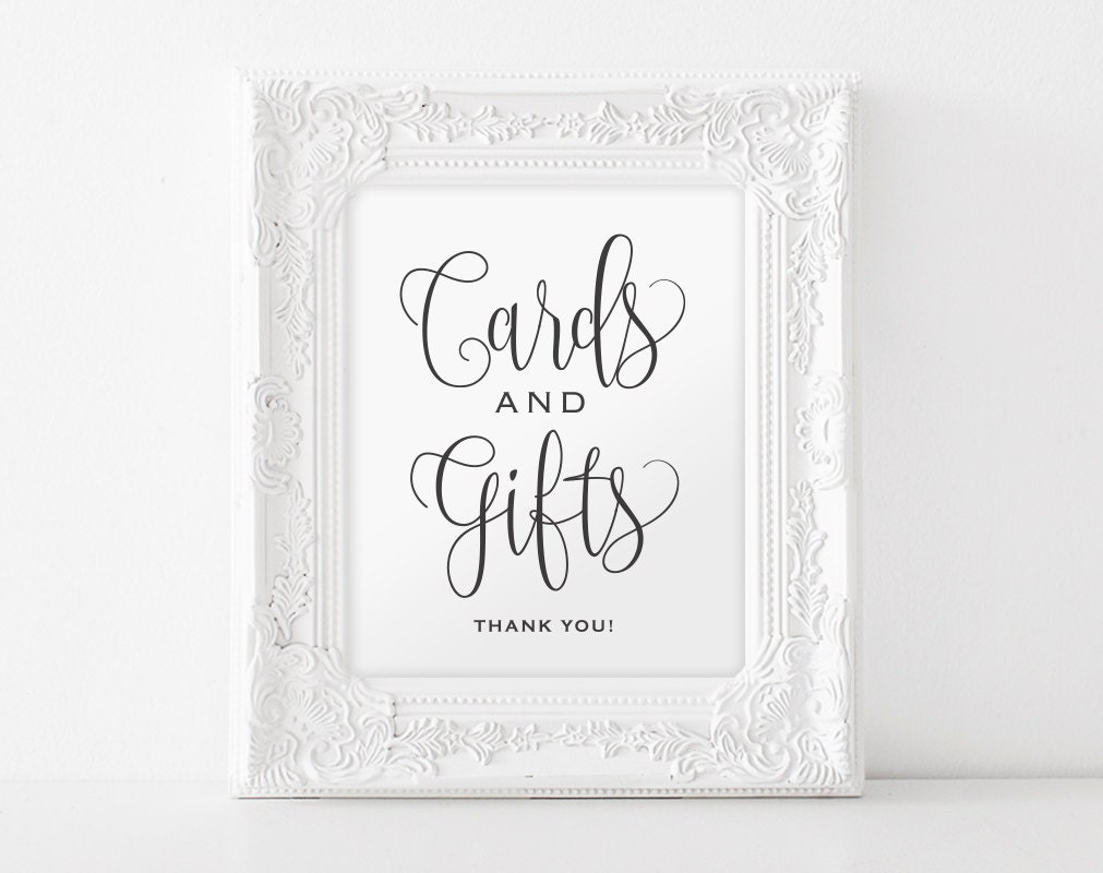 gift table sign template