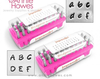 Metal Stamp Set. Impressart Alphabet Stamp Set - 3mm metal stamps - Bridgette Uppercase or Lowercase Set
