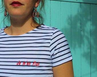 Personalized sailor. 100% cotton. Embroidered text.