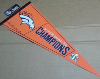 Denver Broncos Super Bowl L (50) Champions Pennant - Full Size