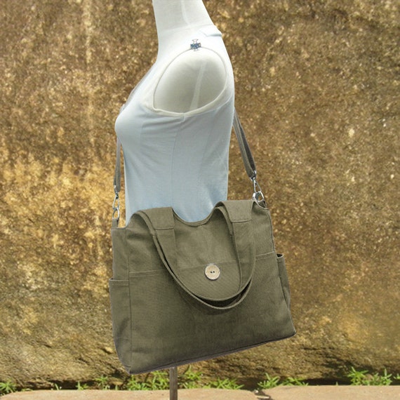 Olive messenger bag women tote bag feminist canvas shoulder