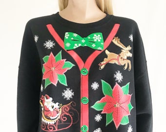 Vintage Ugly Christmas Sweatshirt. Unisex