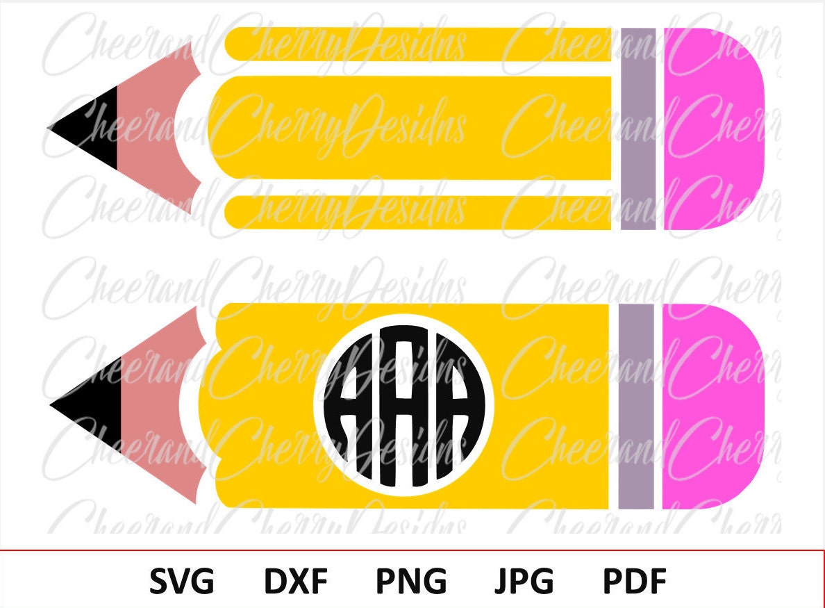 Pencil Svg Pencil Monogram Svg School Monogram Svg Te - vrogue.co