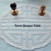 Feng Shui Harmony Balance Energy Filet Crochet Doily Reserve for BCalmAndBoutiqueOn