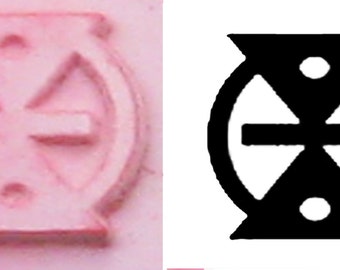 Tiny African Adinkra Stamp Tool MMERE DANE Design Stamping Tool - Life Changes, Time Changes