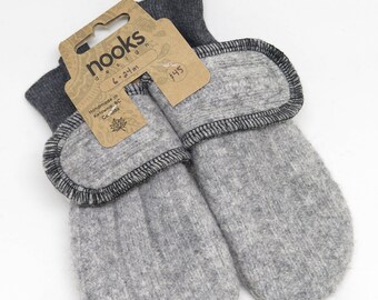 Upcycled Felted Wool Mittens, 6-24m