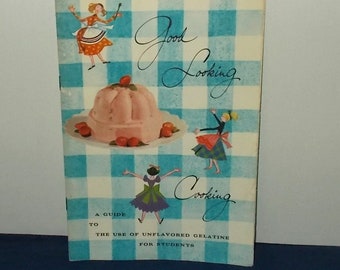 Vintage 1957 Recipe Booklet-GOOD LOOKING COOKING-Knox Gelatine-Why Use Gelatine-Free Shipping!