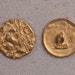 Set of 6 JHB Intl Gold Round Metal Buttons Matte Funky 11/16” or 18 mm lyk0040