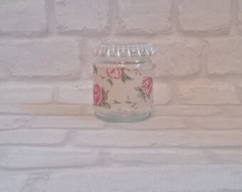 Rose hessian tealight