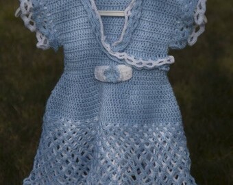 Knitting for children. Dress for girl 1-2 years