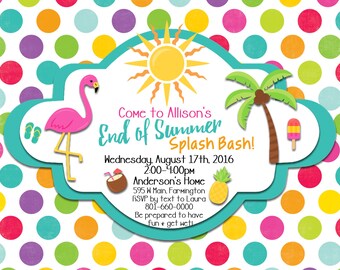 summer party invite etsy