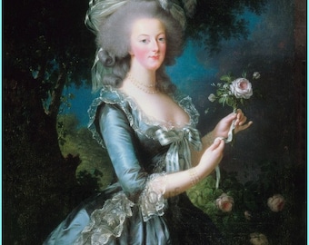 antique french illustration Marie Antoinette queen of France DIGITAL DOWNLOAD