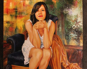 Contemporary Painting, Oil Painting Woman Art, Portrait