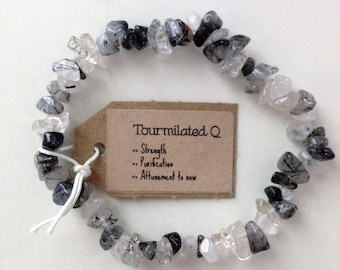 Tourmilated Quartz Gemstone Bracelet
