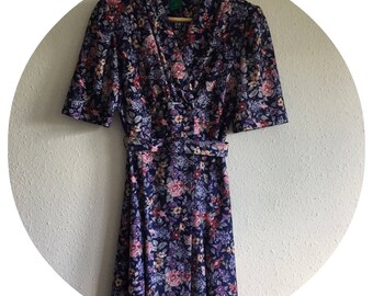 Vintage 70's C&A Floral Tea Dress Size 10 Petite