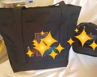 Large Corporate Tote with Rhinestones Customize Logo Business Bag Holiday Gift
