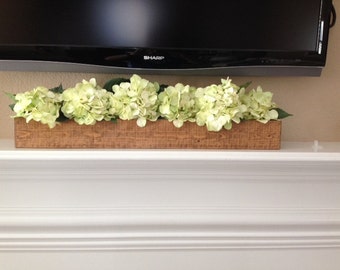 Rustic Wooden Mantel Wedding Centerpiece Box