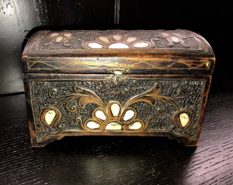 Antique Wooden Jewelry Box