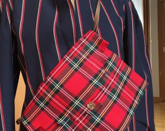 small Tartan clutch bag