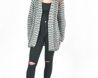 Unique Handknit wool kimono