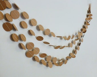 Rustic Kraft Paper Garland | Rustic Wedding | Holiday | Home Decor | Fall | Christmas