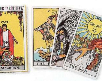 NEW Vintage Rider-Waite Tarot Deck by Pamela Colman Smith, Vintage Tarot Deck, Vintage Divination Tools, Spiritual Accessories, Tarot Cards