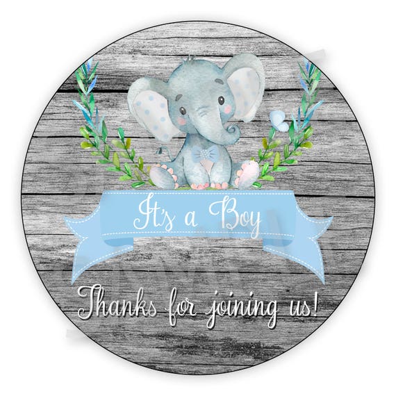 Cute Its a boy Baby Elephant Baby Shower Gift Tags Printable