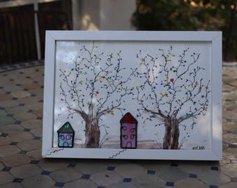 Handmade Mixed Media Painting